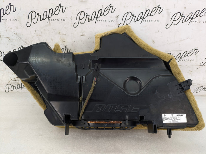 Porsche 996.2 911 Carrera 4 Cabriolet Convertible BOSE Audio Subwoofer & Carpet Housing Box Savanna Beige 99664556700 *DAMAGED*