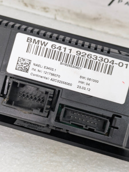 BMW E90 E91 E92 E93 335i 330i 328i 325i 323i Climate Control HVAC Buttons 9263304