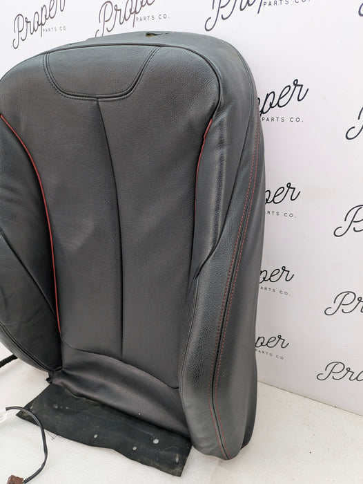 BMW F30 F31 F34 F36 335xi Front Right/Passenger Side Black Leather Sport Seat Heated Back Cushion W/Red Stitching 9514407