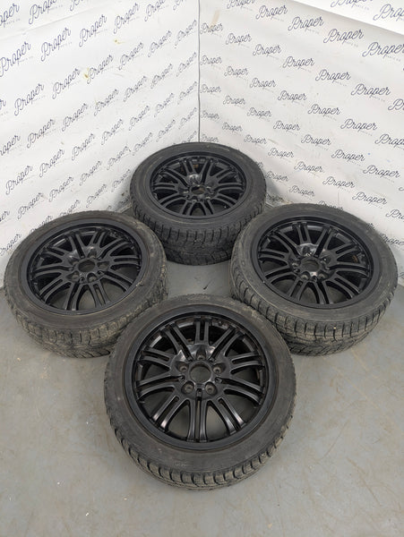 BMW E46 M3 OEM Black Staggered Style 67 Front M-Double Spoke Wheels/Rims Set Of 4 18X8 18x9 2229950/2229960 *Note*