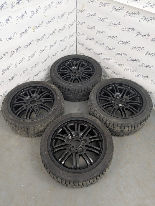 BMW E46 M3 OEM Black Staggered Style 67 Front M-Double Spoke Wheels/Rims Set Of 4 18X8 18x9 2229950/2229960 *Note*