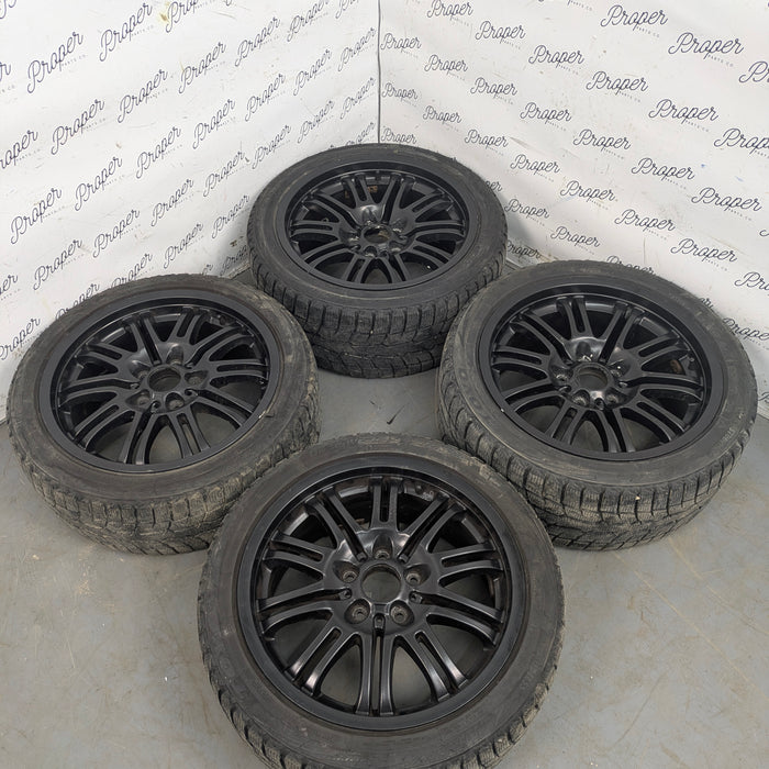 BMW E46 M3 OEM Black Staggered Style 67 Front M-Double Spoke Wheels/Rims Set Of 4 18X8 18x9 2229950/2229960 *Note*