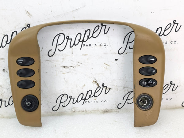 Porsche 996.2 911 Carrera 4 Cabriolet Convertible Center Dashboard Radio Trim & Buttons Savanna Beige 99655223306