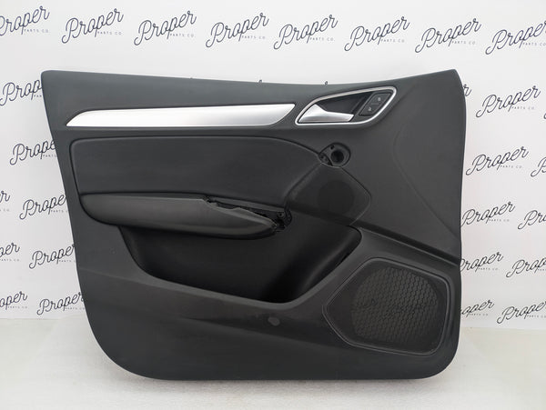 2016-2018 Audi 8U Q3 Left Front Driver Interior Door Panel Black 8U1867105 *Damage*