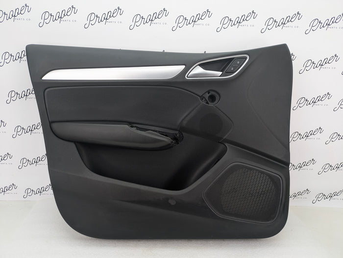 2016-2018 Audi 8U Q3 Left Front Driver Interior Door Panel Black 8U1867105 *Damage*