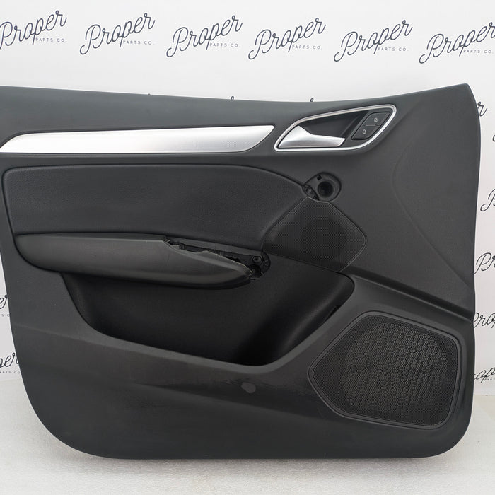 2016-2018 Audi 8U Q3 Left Front Driver Interior Door Panel Black 8U1867105 *Damage*
