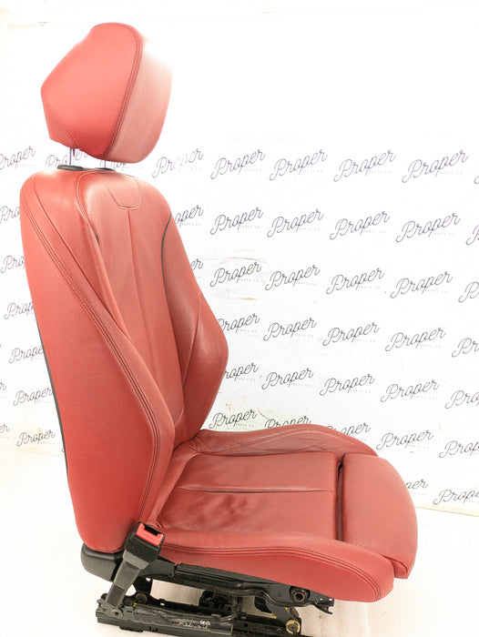 BMW F30 335xi M Sport Complete Red Interior Swap Kit Set Leather Coral Red Door Cards & Seats