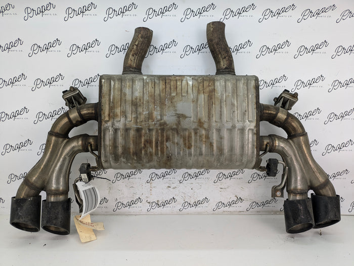 BMW F97 X3 M S58 Engine Rear Valved Black Tip Exhaust Muffler Silencer 8093523 *Damaged*