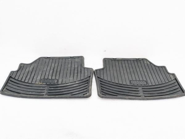 BMW E46 M3 330ci 328ci 325ci 323ci Rear Rubber All Weather Floor Matts Pair 82550136373