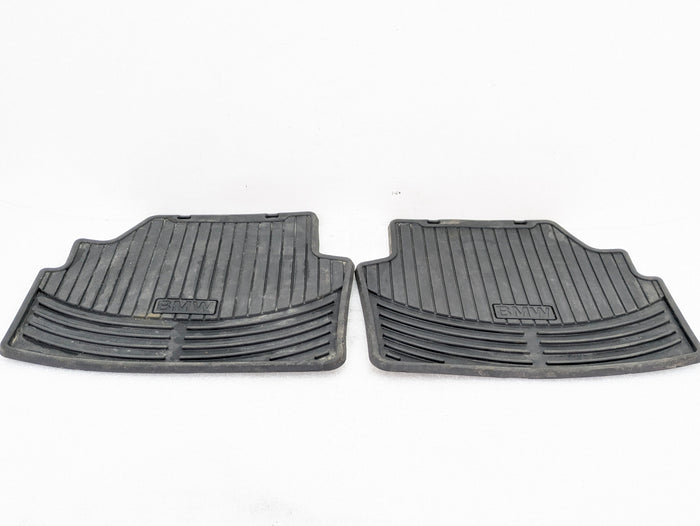 BMW E46 M3 330ci 328ci 325ci 323ci Rear Rubber All Weather Floor Matts Pair 82550136373