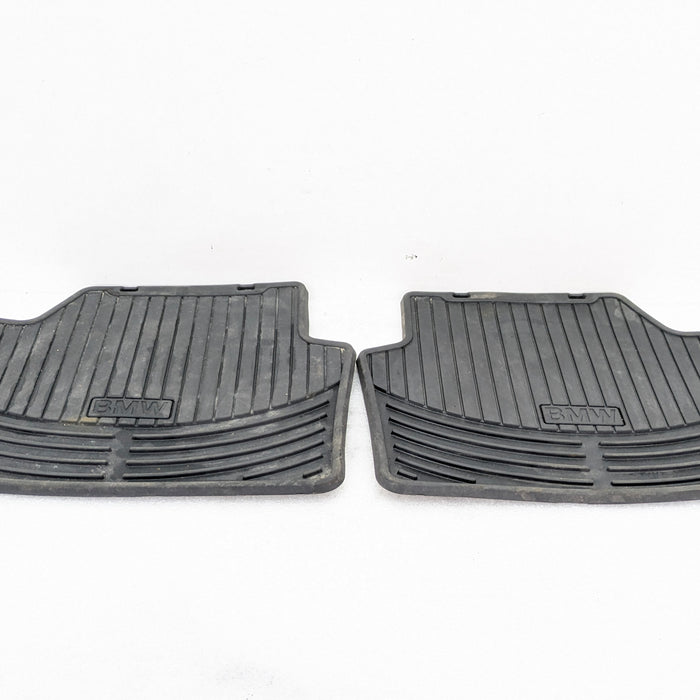 BMW E46 M3 330ci 328ci 325ci 323ci Rear Rubber All Weather Floor Matts Pair 82550136373