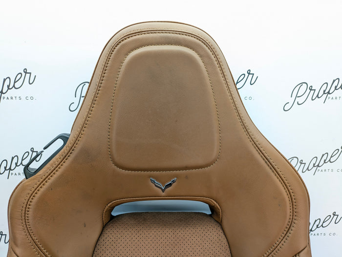 Chevrolet C7 Corvette Stingray 3LT Right/Passenger Side GT Napa Leather Heated & Vented Seat Kalahari Brown (346) *DAMAGED*