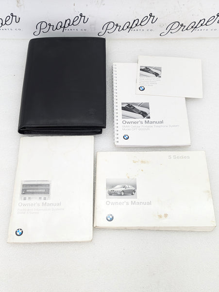 BMW E39 5 Series Owners Radio Phone Manual & Leather Slip Case 01419791277
