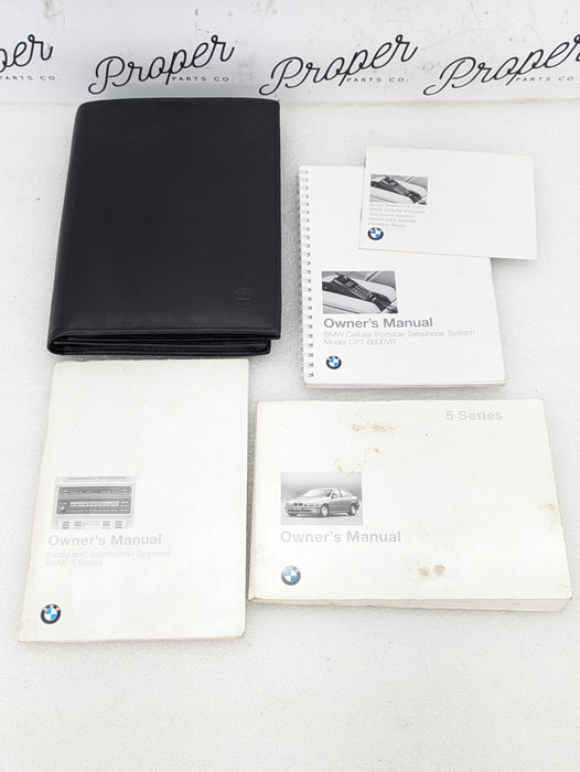 BMW E39 5 Series Owners Radio Phone Manual & Leather Slip Case 01419791277
