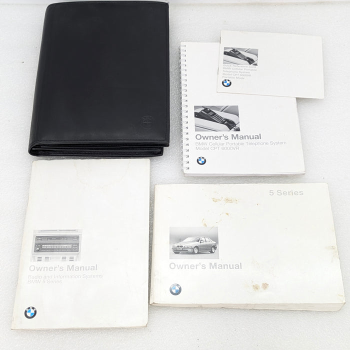 BMW E39 5 Series Owners Radio Phone Manual & Leather Slip Case 01419791277