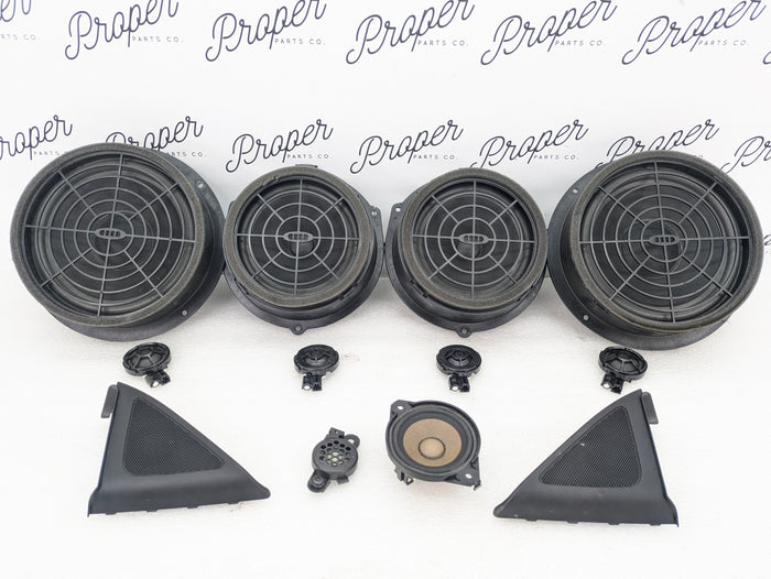 2018 Audi 8U Q3 Bose Sound Front & Rear Door Dash Mid Range & Tweeter Speaker Set 8r0035415
