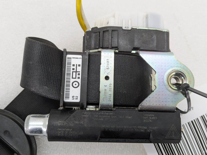 BMW E92 Coupe M3 335I Front Right Passenger Seat Belt Retractor Force Limiter 72119114284