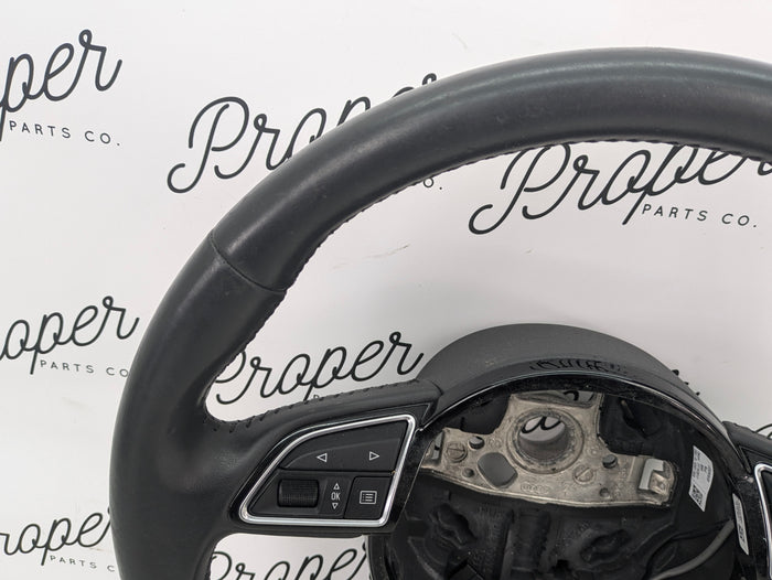 2016-2018 Audi 8U Q3 Black Leather Steering Wheel 8U0419091A