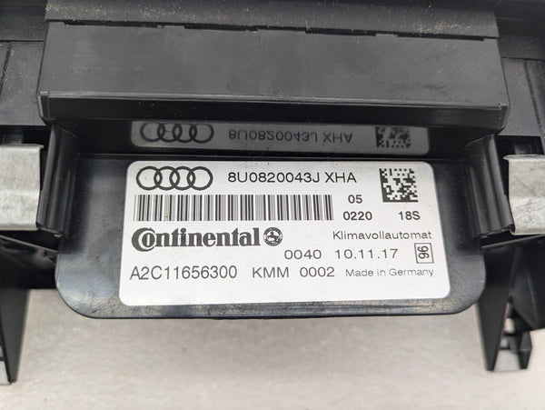 2015-2018 Audi 8U Q3 HVAC Climate Control Heater Air Conditioning Switch Panel 8U0820043J