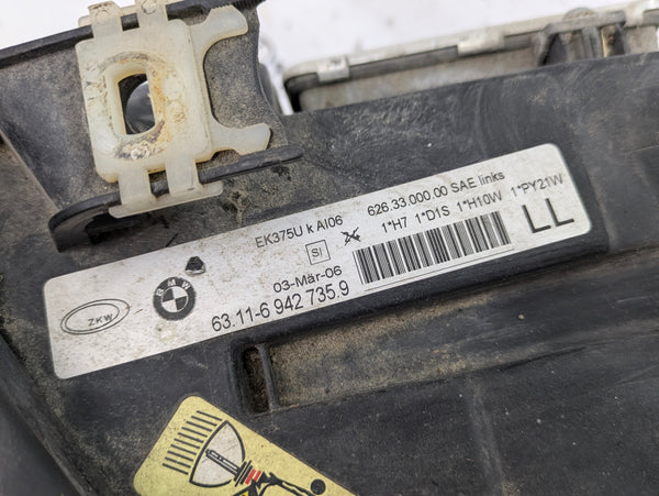 BMW E90 E91 325xi 335xi 330xi 328xi 323i Pre-LCI Left/Driver Side Xenon Headlight 63116942735/63117161665