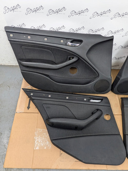 BMW E46 330i 328i 325i 323i ZHP M Sport Sedan Wagon Front & Rear Door Card Panel Set Laser Cloth Alcantara