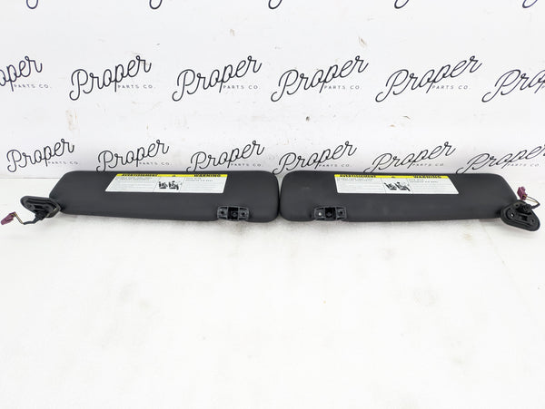 BMW E88 E93 M3 335is Convertible Black Leather Sun Visor Set Left Right 7139449/7139450