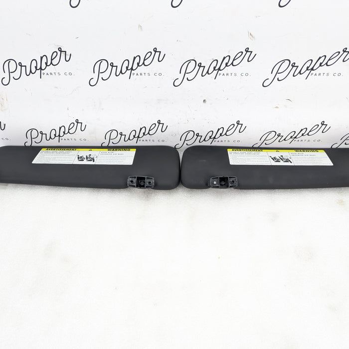 BMW E88 E93 M3 335is Convertible Black Leather Sun Visor Set Left Right 7139449/7139450