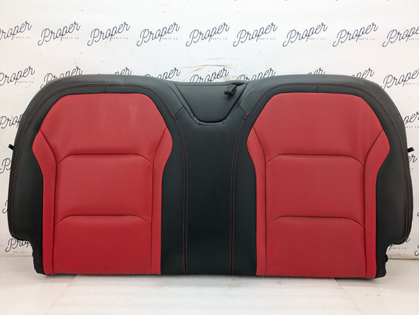 2018 Chevrolet 6th Gen Camaro 2SS Coupe 2nd Row Rear Upper Seat Back Cushion Leather Black & Adrenaline Red (H16)