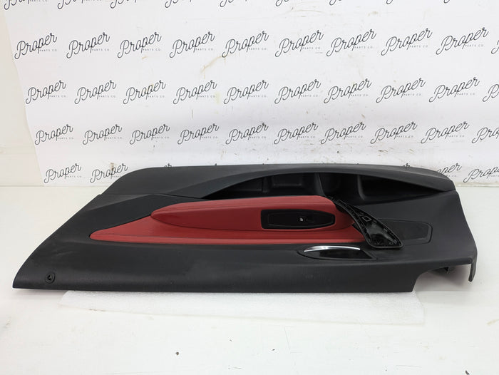 BMW F22 228xi M235xi 230xi M240xi Right/Passenger Side Front Coral Red Interior Door Panel Card 7268404
