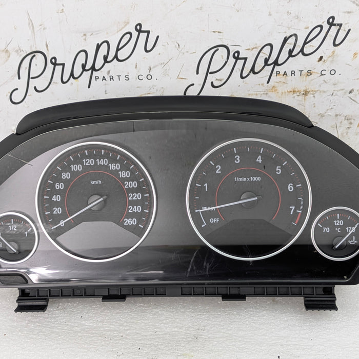 BMW F36 435xi Instrument Gauge Cluster Speedometer Tachometer KPH 9232895/6804979 *DAMAGED*