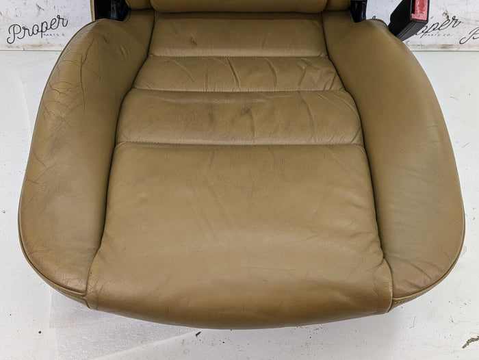 Porsche 996.2 911 Carrera 4 Front Left/Right Seats Savanna Beige Leather W/Porsche Crest