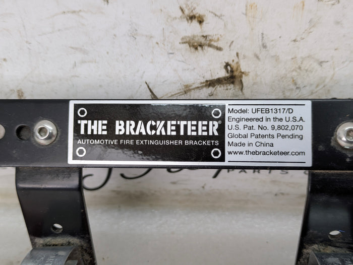 The Bracketeer Universal Under Seat Fire Extinguisher Mounting Bracket W/Element Fire Extinguisher UFEB1317/D