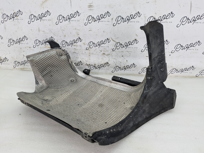 Porsche 996.2 911 Carrera 4 Rear Left Bumper Guide Bracket/Exhaust Muffler Heat Shield 99650547901