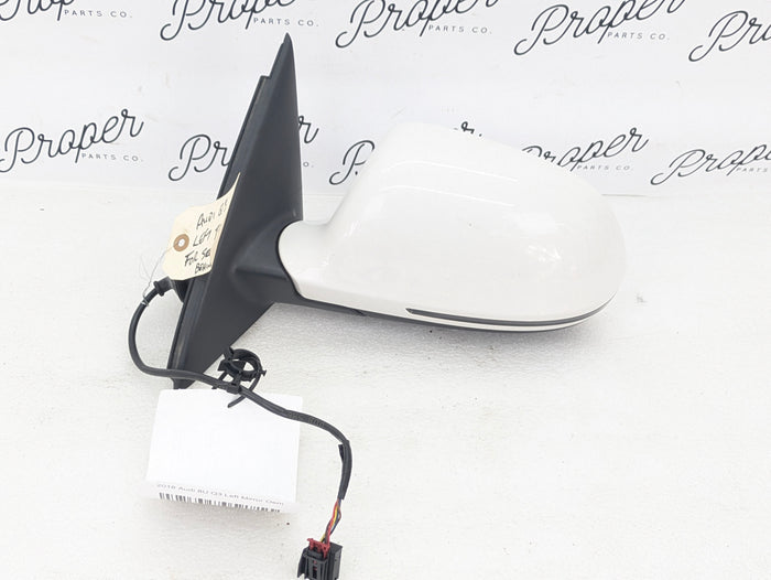 2015-2018 Audi 8U Q3 Left Driver Side Mirror Cortina White 8T0959577A