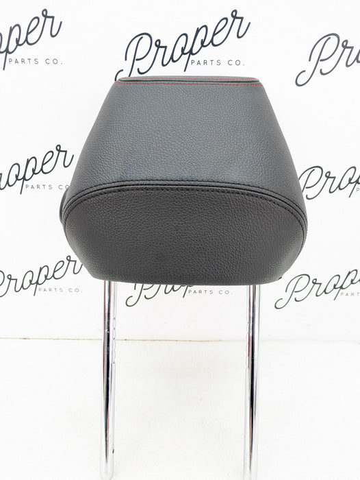 BMW F30 F31 F34 F36 Front Left/Right Sport Seat Black Leather Head Rest W/Red Stitching 52107362611