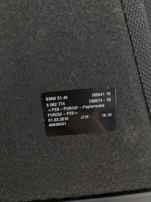 BMW F36 435xi 440xi 430xi 428xi Rear Rearward Parcel Shelf Trunk Cargo Cover Section Black 8062774
