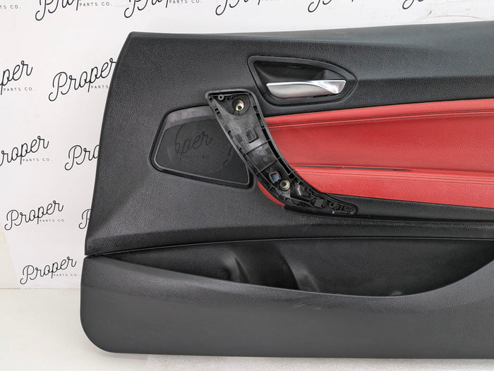 BMW F22 228xi M235xi 230xi M240xi Right/Passenger Side Front Coral Red Interior Door Panel Card 7268404