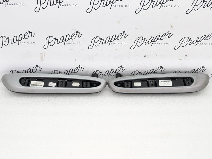 BMW E46 M3 330ci Coupe/Convertible Rear Panel Armrest Set Brushed Aluminum Trim 8241211/8241212