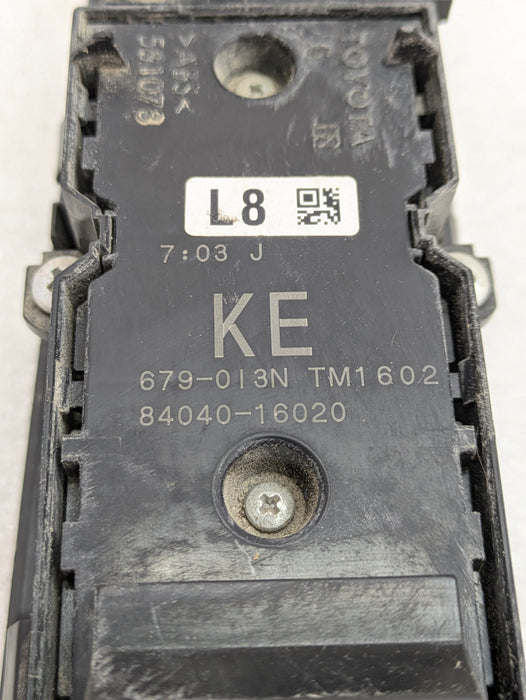 Toyota GZEA14 GR Corolla Front Left/Driver Side Door Master Window/Lock/ Mirror Control Switch W/Trim 84040-16020
