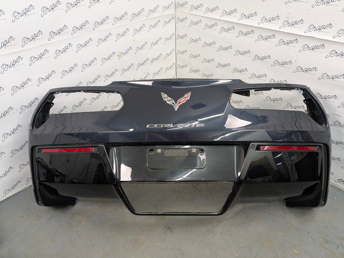 Chevrolet C7 Corvette Stingray Z51 Upper Rear Bumper Cover W/Lower Diffuser Night Race Blue Metallic (GXH) 84411653 *DAMAGED*