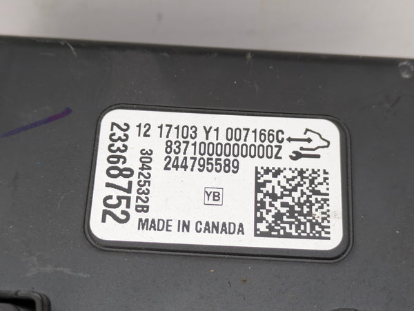 Chevrolet C7 Corvette Stingray Rear Trunk Lid/Hatch/Liftgate Control Module 23368752