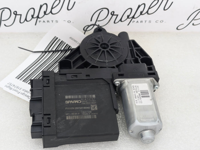 2021 Volvo V60 T6 R-Design Right/Passenger Side Front Door Window Motor/Door Lock Switch Module 31674757