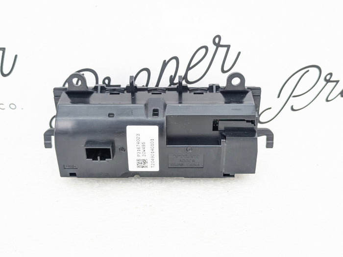 2021 Volvo V60 T6 R-Design Rear Heated Seat HVAC Control Panel 31674023