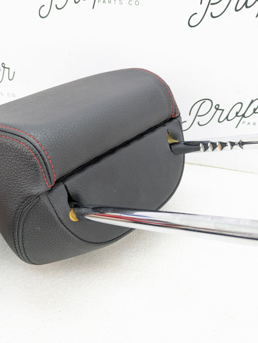 BMW F30 F31 F34 F36 Front Left/Right Sport Seat Black Leather Head Rest W/Red Stitching 52107362611