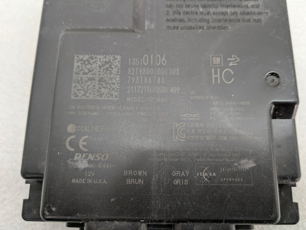 2018 Chevrolet 6th Gen Camaro 2SS Keyless Entry Control Module 13510106