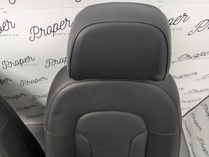 2018 Audi 8U Q3 Front Black Leather Seats Set Left Right Complete