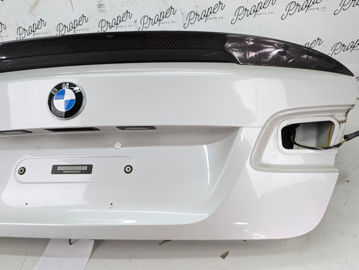 BMW E92 335xi 335is 335i 328xi 328i LCI Trunk Lid W/Aftermarket Spoiler Mineral White (A96) 41627254428