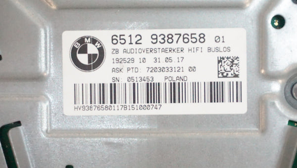 BMW F30 3 SERIES/F80 M3 HIFI AMPLIFIER 65129387658