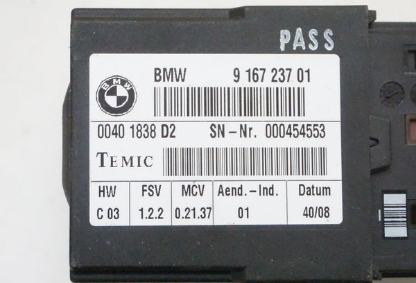 BMW E92 RIGHT SEATBELT HANDLER W/ MODULE 72119165378