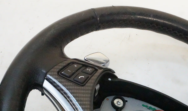 BMW E9X SPORT STEERING WHEEL W/ PADDLES & CARBON FIBER VINYL WRAP
